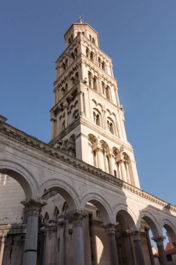 Hırvatistan 'ın Split kentindeki Diocletian Sarayı. Saray Roma İmparatoru Diocletian için inşa edildi. UNESCO Dünya Mirası