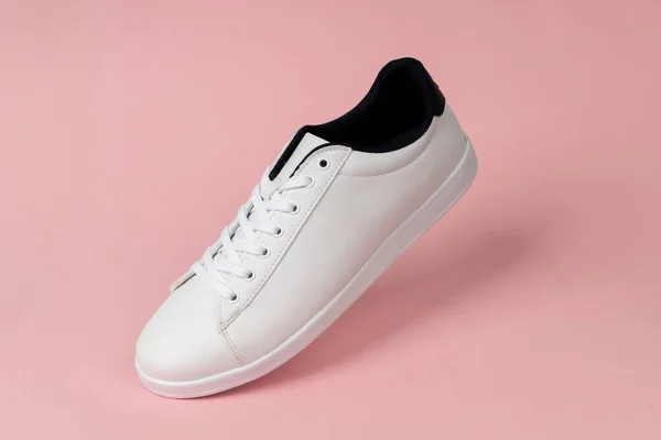 Running Sports Shoe Pink Background Running Shoe Sneaker Trainer White — Stock Photo, Image