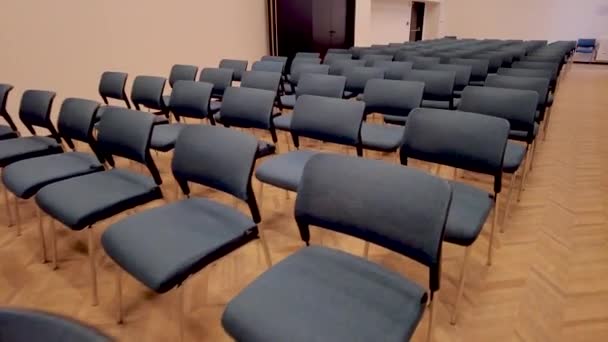 Boş Konferans Odası Modern Konferans Salonunun Içi — Stok video