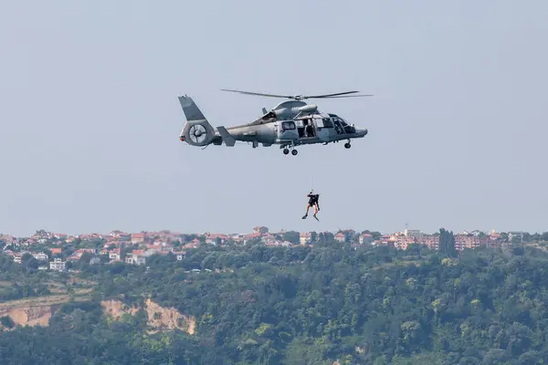 Operação Resgate Por Helicóptero Marinha — Fotografia de Stock
