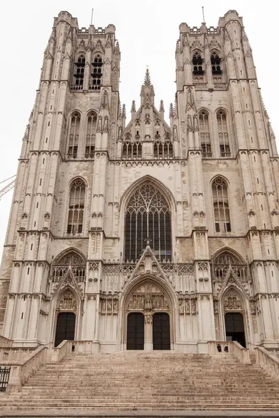 Michael Und Gudula Kathedrale Schöne Gotische Kathedrale Brüssel Belgien — Stockfoto