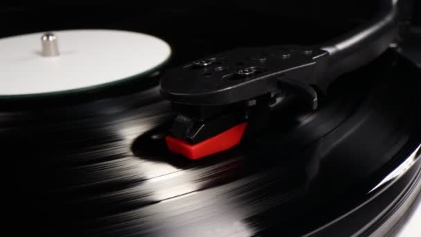 Vinil Plakalı Vinil Turntable Gramofon Kayıt Cihazı Müzik Çalmak Için — Stok video