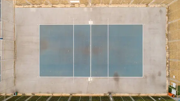 Top View Volleyball Court Stock Photo