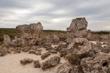 varna, Bulgaristan, pobiti kamani, kaya fenomen yakınındaki taş orman