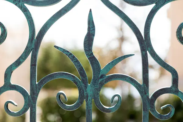 stock image Detail, ornament of wrought iron fence