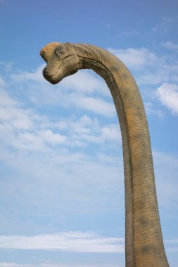 Brachiosaurus gerçekçi model. Dinozor kafası kapatın