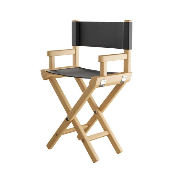 Krzesło Reżyserskie Przedstawiało Ilustrację Białym Tle Produkcja Kinowa Studio Filmowe — Zdjęcie stockowe