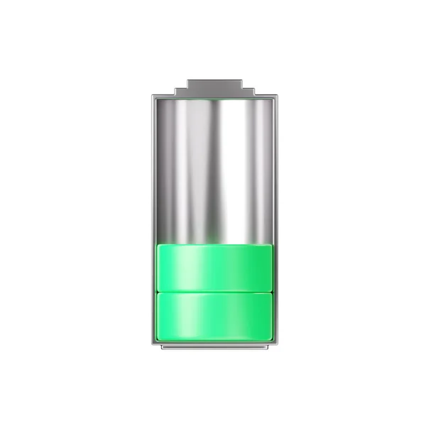 Ikona Baterii Niska Pojemność Magazynowanie Energii Wskaźnik Ładowania Element Litu — Zdjęcie stockowe