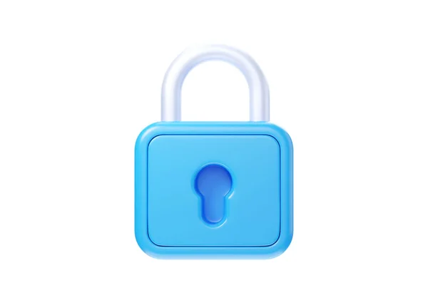 Padlock Εικονίδιο Ασφαλές Σύμβολο Μπλε Σημάδι Κλειδαριά Για Την Εφαρμογή — Φωτογραφία Αρχείου