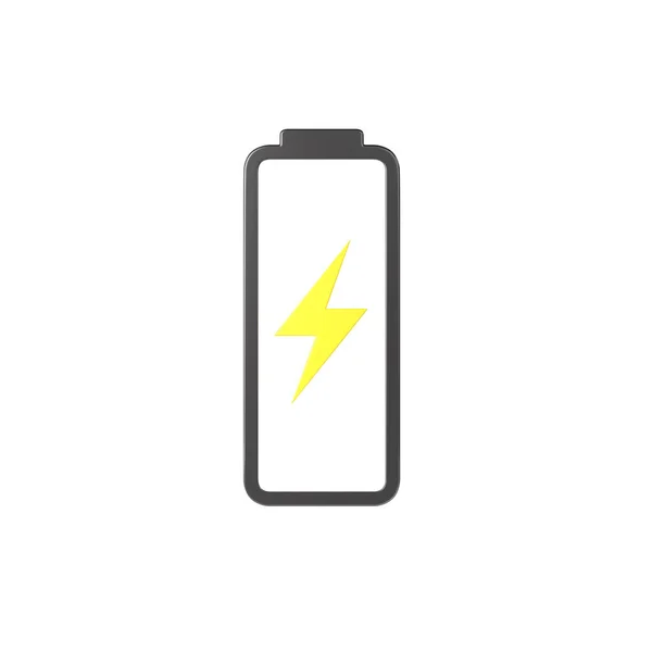 Batterij Weergave Gradiënt Pictogram Middelste Niveau Capaciteit Energie Lithium Opslag — Stockfoto