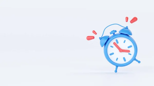 Clock Render Icon Simple Red Alarm Timer Concept Retro Style — Stock Photo, Image
