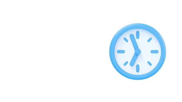 Uhr Rendersymbol Einfacher Kreis Wecker Blaue Erinnerung Mit Pfeilen Achten — Stockfoto