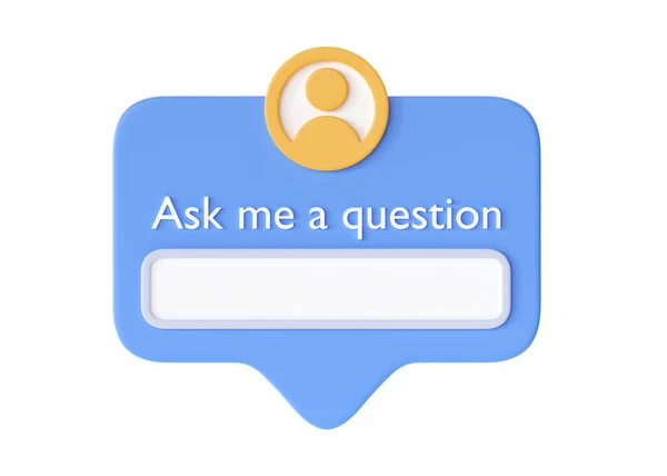Render Baloon Text Icon Set Box Question Ask Message Buble — Stock Photo, Image