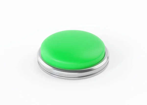 Power Taste Render Symbol Starten Sie Grünen Einfachen Kreis Mit — Stockfoto
