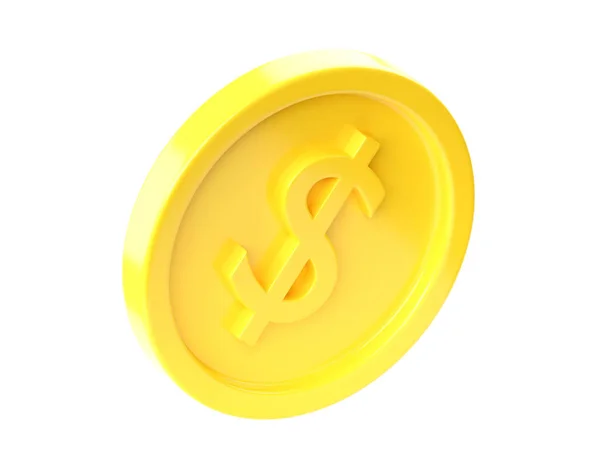 Рендерингові Монети Значок Гри Долара Грошова Одиниця Значок Фінансування Казино — стокове фото