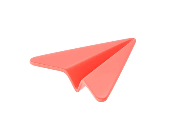 Renderen Bericht Pictogram Origami Digitale Illustratie Internet Communicatie Vliegen Symbool — Stockfoto