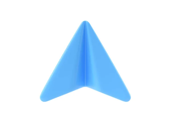 Icona Del Messaggio Rendering Origami Illustrazione Digitale Simbolo Della Mosca — Foto Stock