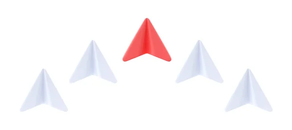 Rendono Vantaggio Concorrenza Origami Illustrazione Digitale Simboli Opportunità Crescita Aereo — Foto Stock