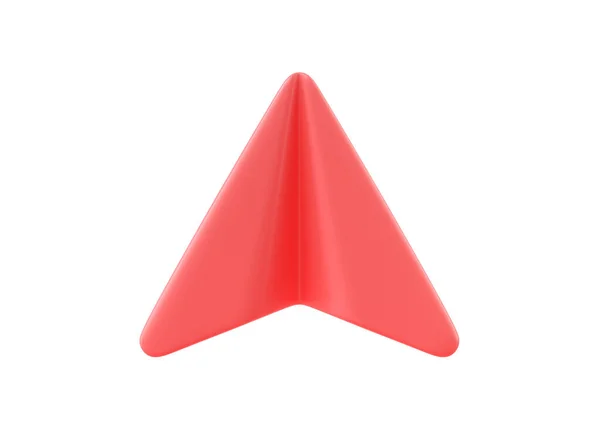 Rendernachricht Symbol Origami Digitale Illustration Internet Kommunikation Fliegensymbol Rotes Papier — Stockfoto