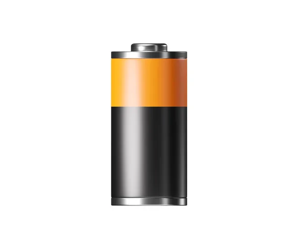 Batteri Ikon Full Kapacitet Ladda Energi Metall Lagringskoncept Elektricitet Tecken — Stockfoto
