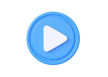 3d resim simgesini oynat - video ya da müzik çemberi ile ok, televizyon ve kamera için yuvarlak ses işareti. Sembolü başlat, çalma ögesine ve beyaz arkaplanda izole edilmiş çokluortam biçimine bas