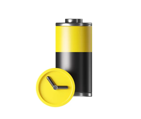 Batterij Pictogram Middelmatige Capaciteit Energie Metalen Opslagconcept Elektriciteitsteken Lithium Element — Stockfoto