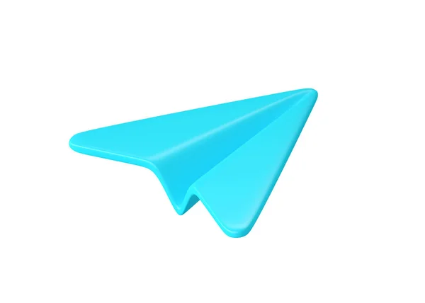 Трехмерная Иконка Сообщения Цифровая Иллюстрация Оригами Символ Мухи Интернет Связи — стоковое фото