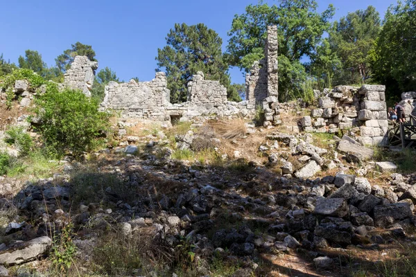 Las Ruinas Antigua Ciudad Portuaria Phaselis Museo Aire Libre Cerca —  Fotos de Stock