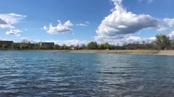 Doğu Sırbistan Kladovo Kentinde Yapay Bir Göle Ait Video Görüntüleri — Stok video