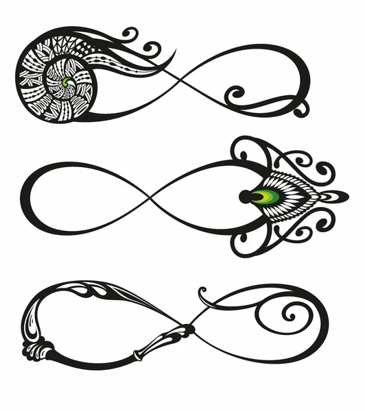 Oändlighetssymbol För Din Design Oändlighets Loop Ikon Design Isolerad Vit — Stock vektor