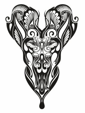 Maori süs kollu dövme. Antik yerel polinezya tarzı
