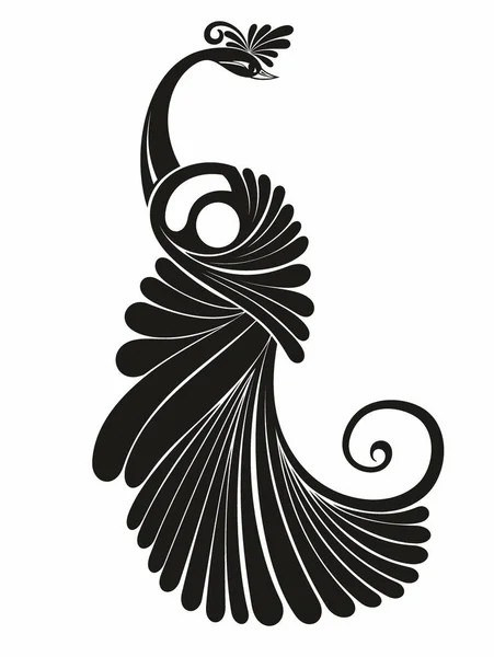 Декоративная Иллюстрация Павлина Иконы Символа Логотипа Логотип Павлина Векторная Иллюстрация — стоковый вектор