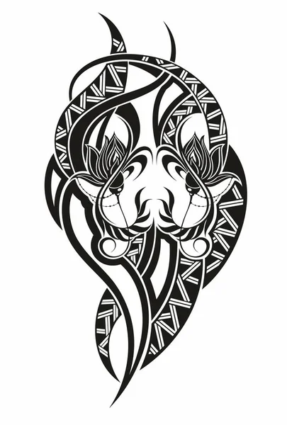 Лотос Черный Цветок Изолирован Белом Фоне Цветочный Символ Дизайн Логотипа — стоковый вектор