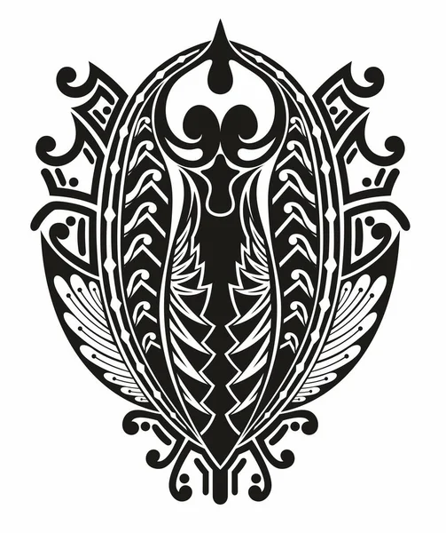 Arte Disegno Vettoriale Del Tatuaggio Nero Illustrazione Grafica Astratta Disegno — Vettoriale Stock