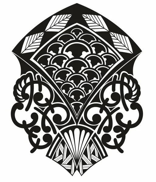 Diseño Vectores Tatuaje Negro Arte Abstract Ilustración Gráfica Dibujo Decoración — Vector de stock
