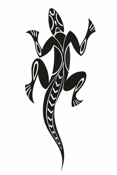 Стилизованная Ящерица Коллекция Декоративных Силуэтов Рептилий Векторная Иллюстрация Чешуйчатых Ящериц — стоковый вектор