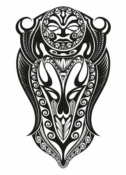 Maori Dövme Tasarımı Kol Dövmesi Vektör Llüstrasyonu — Stok Vektör