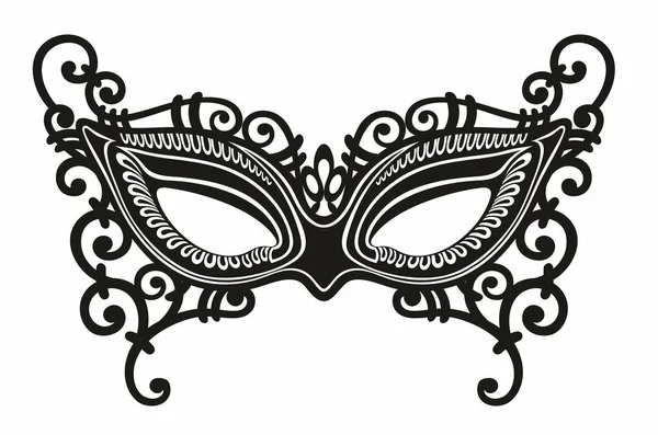 Maskersilhouet Carnavalsmasker Gelukkig Carnaval Feestelijk Concept Vectorillustratie — Stockvector