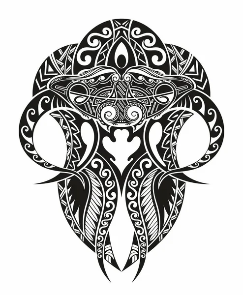 Tatouage Manchon Abstrait Tribal Bras Noir Épaule Tatouage Fantaisie Motif — Image vectorielle