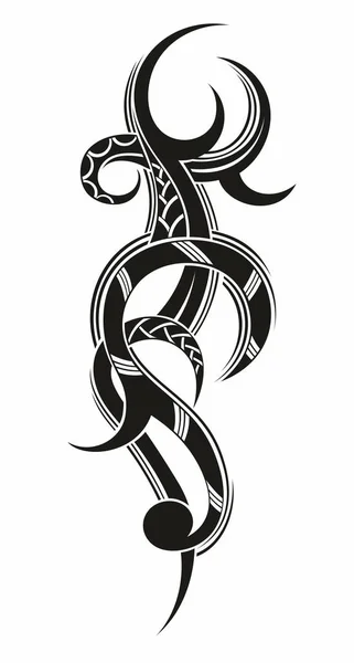 Vektorový Symbol Ornament Tetování Krásná Vektorová Ilustrace Kresby Těle Starodávné — Stockový vektor