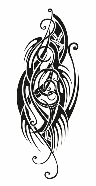 Simbolo Vettoriale Ornamento Tatuaggio Bella Illustrazione Vettoriale Disegni Sul Corpo — Vettoriale Stock
