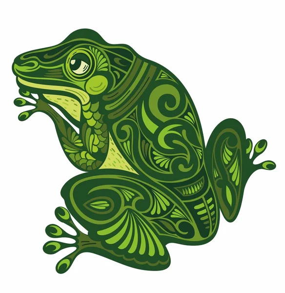 Малюнок Натхнення Дизайну Логотипу Жаби — стоковий вектор