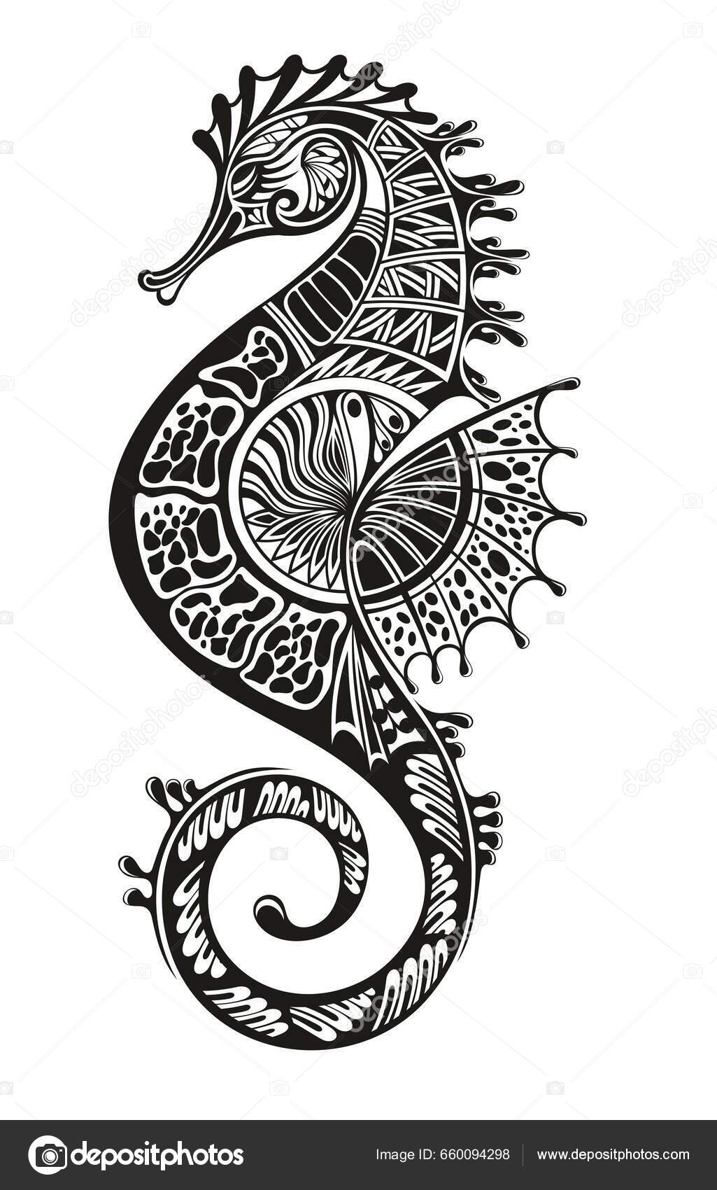 Design Do Logótipo Do Vetor De Home Cavalo Marinho. Ilustração do Vetor -  Ilustração de tatuagem, vetor: 180699511