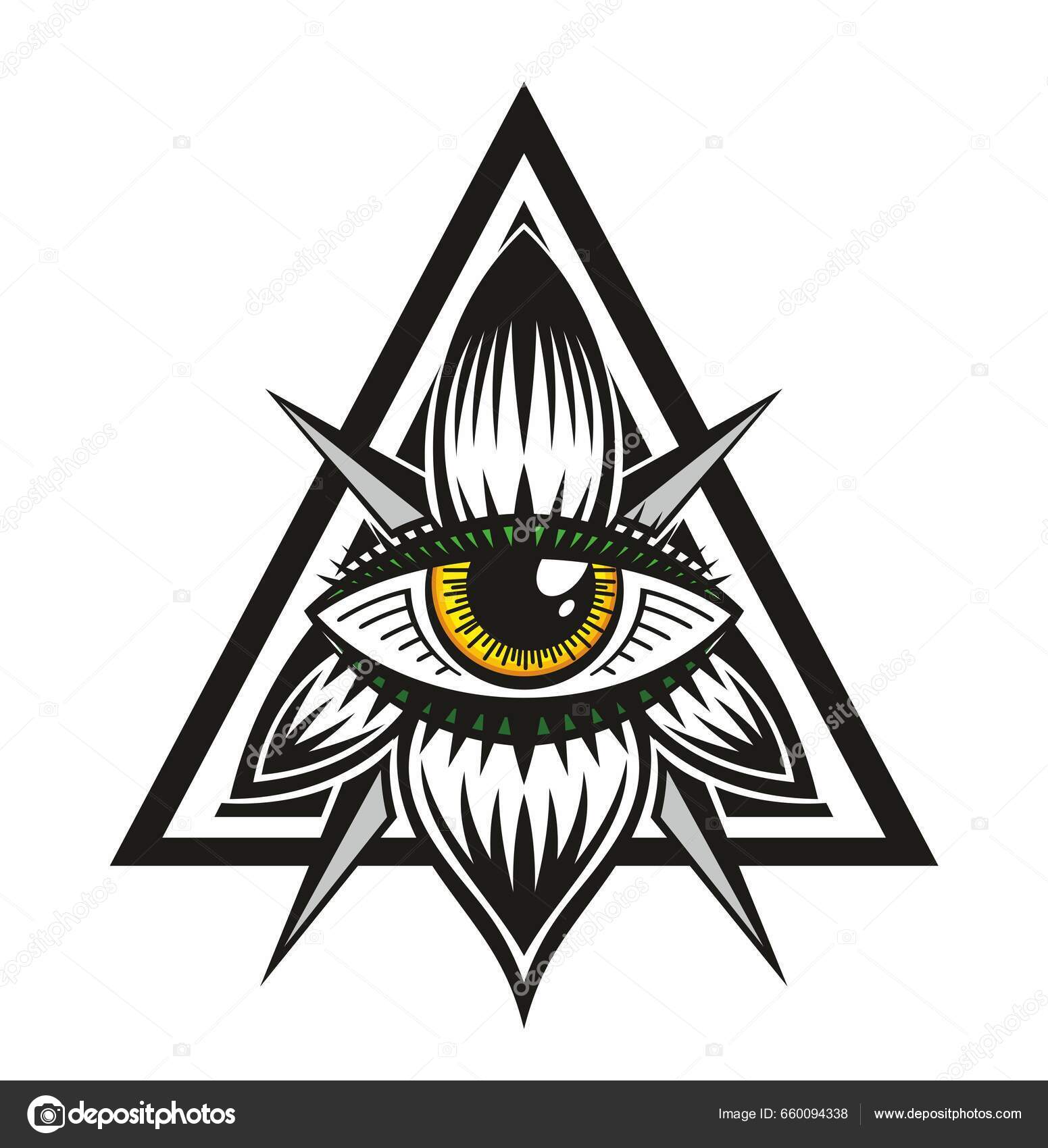 Blackwork Masonic Eye Tattoo Design With Sacred Geometry And Occult  Elements Vector, Order, Alchemy, Symbol PNG and Vector with Transparent  Background for Free Download