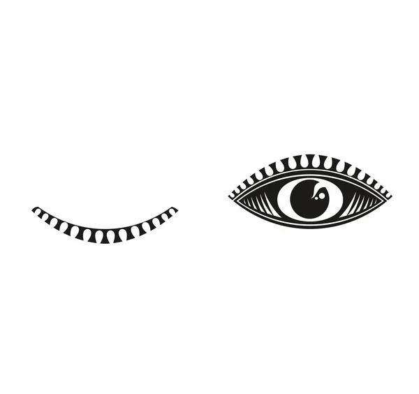 Schönes Symbol Der Augen Augen Auf Und — Stockvektor