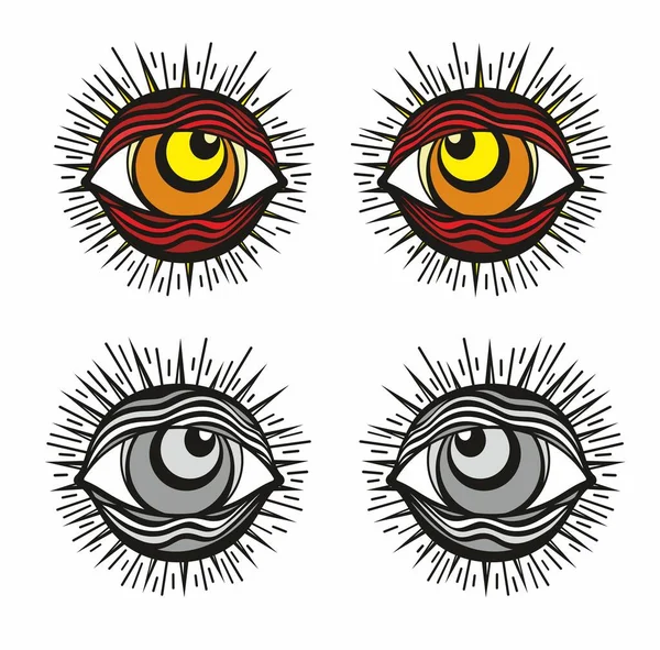 Conjunto Ícone Olho Logotipo Olho Para Seu Design — Vetor de Stock