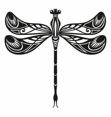 Yusufçuk logosu. Yusufçuk tasarımı. Eğri dekorasyon tasarımı. Siluet vektör düz çizim. Dosya kesiliyor. Yazılımı kesmek için uygun.