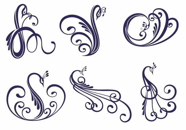 Peacock Vector Illustraties Voor Een Icoon Symbool Logo Pauw Sjabloon — Stockvector