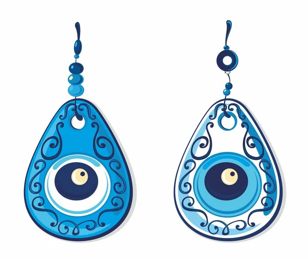 Olho Mau Símbolos Olho Turcos Ícones Ajustados Design Amuleto Moderno —  Vetores de Stock