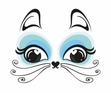 Şirin kedi vektörü. Tişört baskısı. Aşk kartları. Sevgililer Günü hayvan baskısı. Okul kitapları ve çizgi film karakterleri için çocuk resimleri.